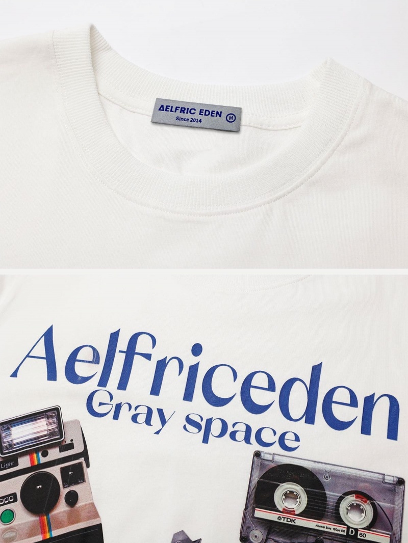 Blanche  T Shirts Aelfric Eden Retro Electronic Equipment Print Tee - IEV-2026083